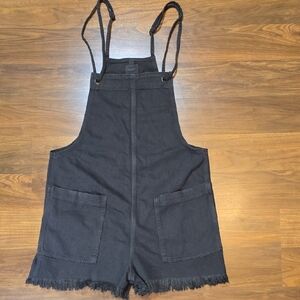 Aerie Charcoal Cotton Romper Shortall